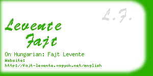 levente fajt business card